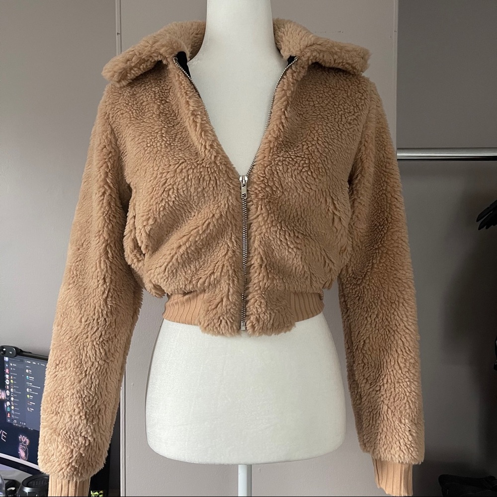Tan Fuzzy Coat